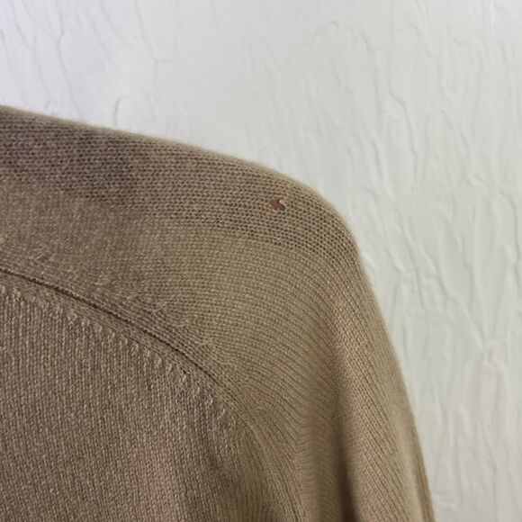 NWT Vintage George Men's Large Cashmere Sweater Long Sleeve Coffee Brown READ T - Picture 11 of 11